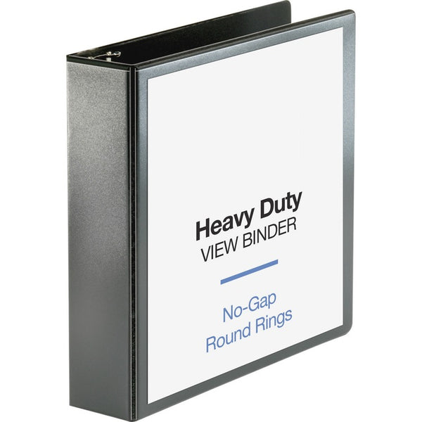 Business Source View Binder, Round Ring, 2" Cap, Letter-size, Black (BSN68020) Each