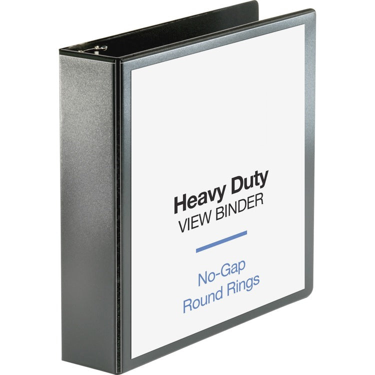 Business Source View Binder, Round Ring, 2" Cap, Letter-size, Black (BSN68020) Each