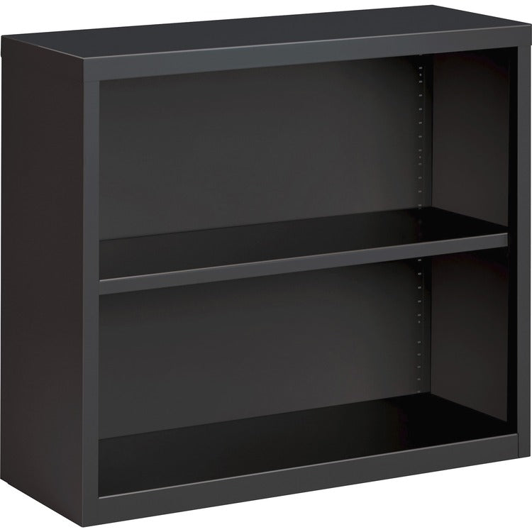 Lorell Bookcase, 2-Shelf, Steel, 34-1/2"x12-5/8"x30", Charcoal (LLR59691)