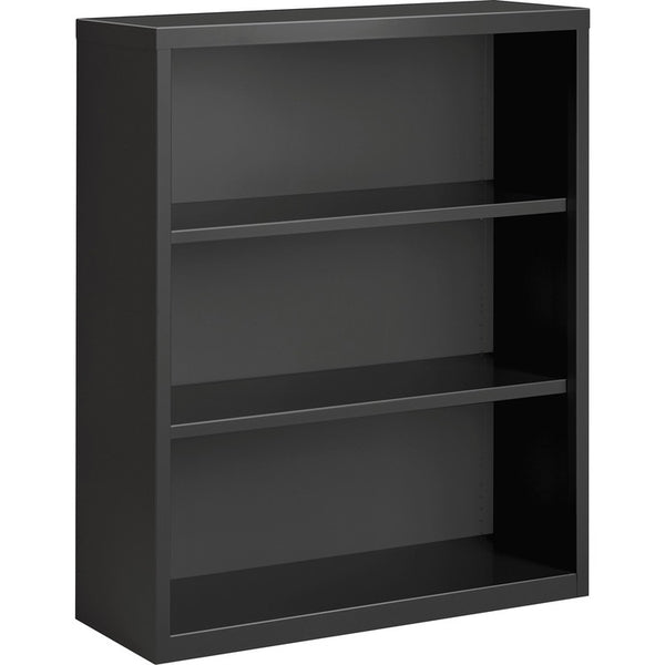 Lorell Bookcase, 3-Shelf, Steel, 34-1/2"x12-5/8"x30", Charcoal (LLR59692)