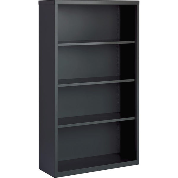Lorell Bookcase, 4-Shelf, Steel, 34-1/2"x12-5/8"x30", Charcoal (LLR59693)