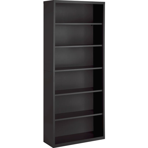 Lorell Bookcase, 6-Shelf, Steel, 34-1/2"x12-5/8"x30", Charcoal (LLR59695)