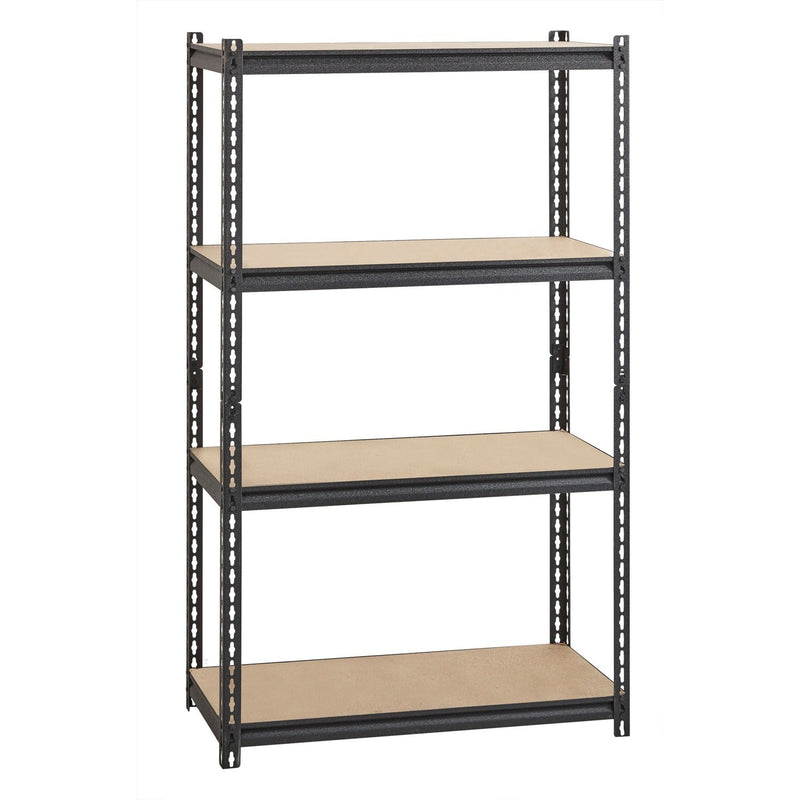 Lorell Shelving, 4-Shelf, Steel, 2300 lb Cap, 36"x18"x60", Black (LLR59696)