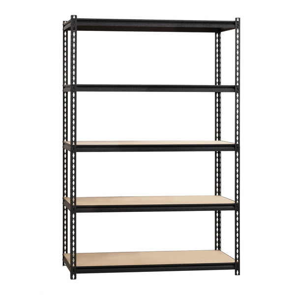 Lorell Shelving, 5-Shelf, Steel, 2300 lb Cap, 48"x24"x72", Black (LLR59699)