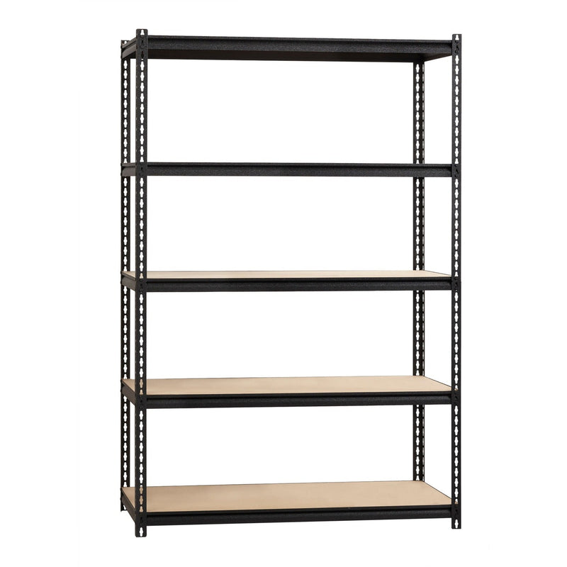 Lorell Shelving, 5-Shelf, Steel, 2300 lb Cap, 48"x24"x72", Black (LLR59699) Each