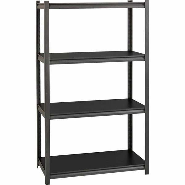 Lorell Shelving, 4-Shelf, Steel, 3200 lb Cap, 36"x18"x60", Black (LLR59700)