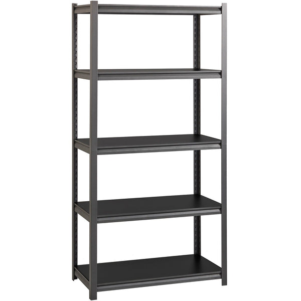 Lorell Shelving, 5-Shelf, Steel, 3200 lb Cap, 36"x18"x72", Black (LLR59701)