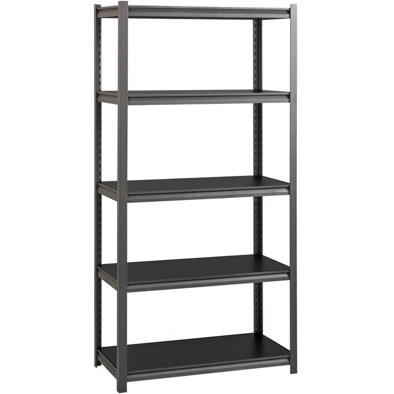 Lorell Shelving, 5-Shelf, Steel, 3200 lb Cap, 36"x18"x72", Black (LLR59701) Each