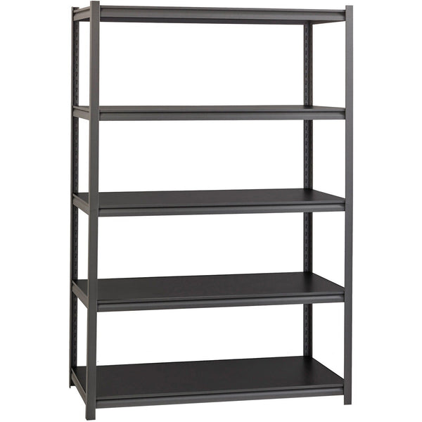 Lorell Shelving, 5-Shelf, Steel, 3200 lb Cap, 48"x18"x72", Black (LLR59702)