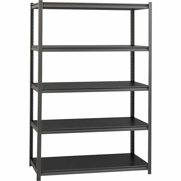 Lorell Shelving, 5-Shelf, Steel, 3200 lb Cap, 48"x24"x72", Black (LLR59703)