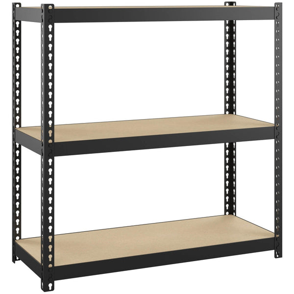 Lorell Shelving, Riveted, Steel, 30"x12"x30", Black (LLR66962)