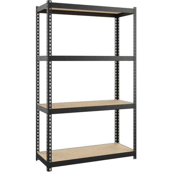 Lorell Shelving, Riveted, Steel, 30"x12"x48", Black (LLR66963)