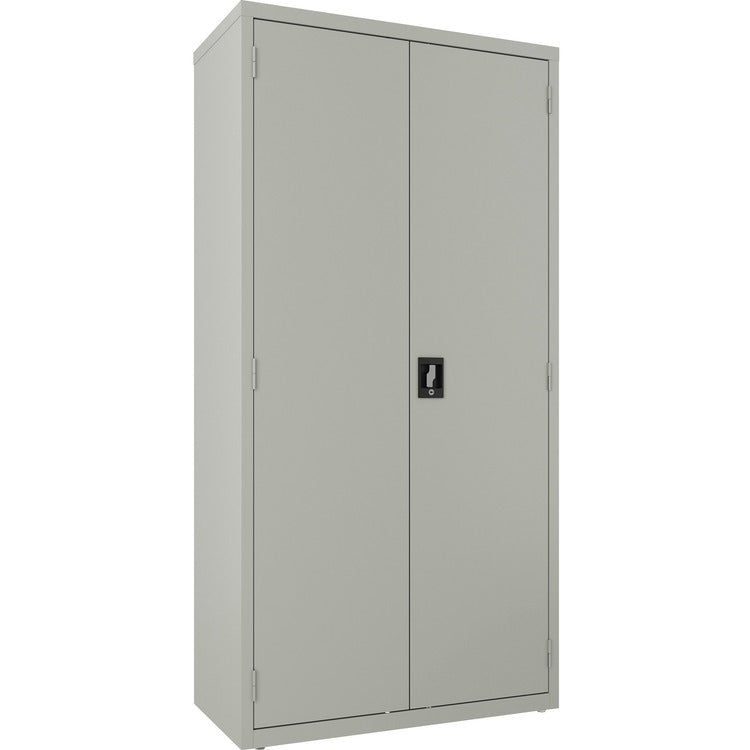 Lorell Double Door Wardrobe, Lockable, 36"Wx18"Lx72"H, Light Gray (LLR66967)