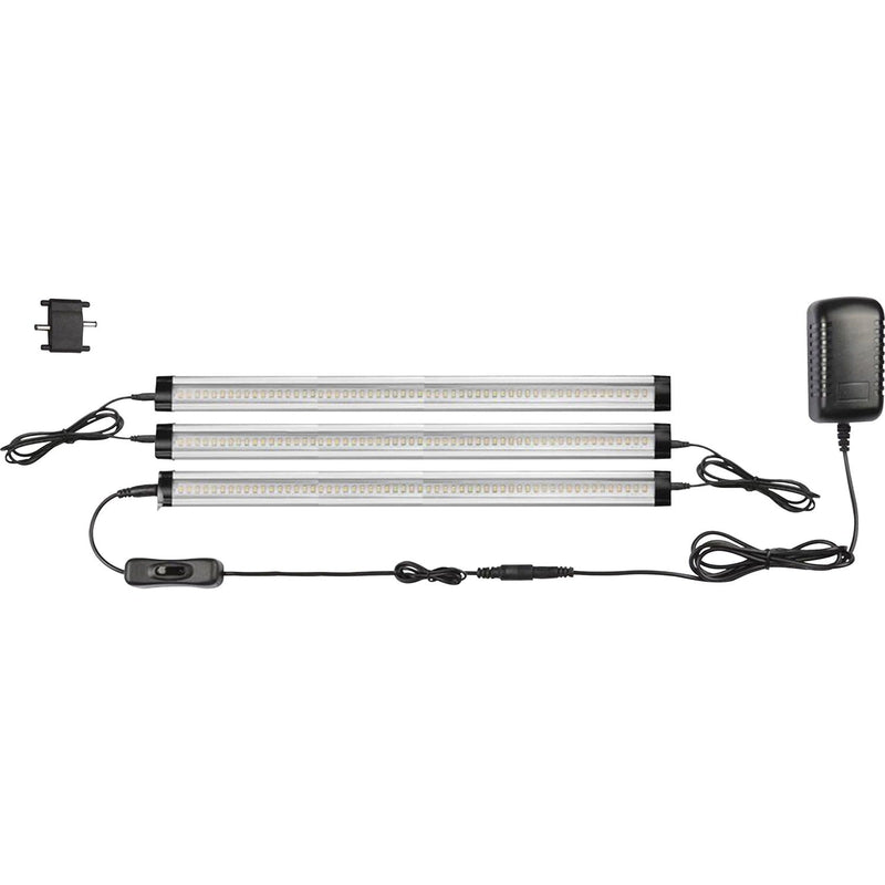 Lorell Task Lighting Starter Kit, LED, 2"Wx60"Lx1"H, Silver/Black (LLR82020) 1 Set