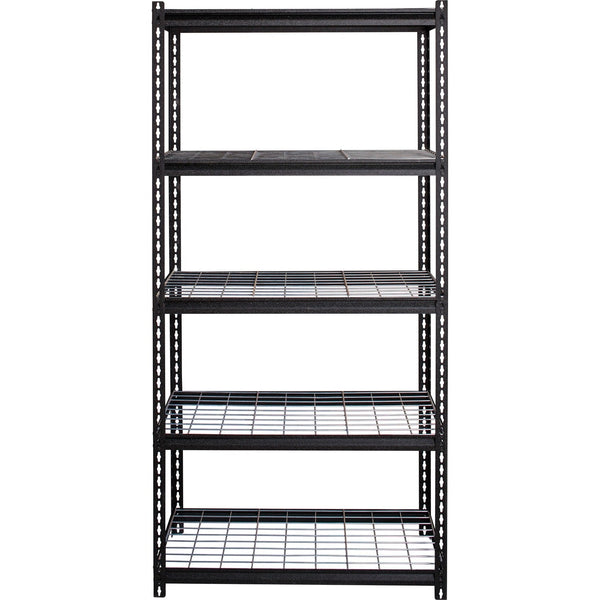 Lorell Shelving, Wire, Boltless, 2300 lb. Cap, 36"x18"x72", Black (LLR99929)