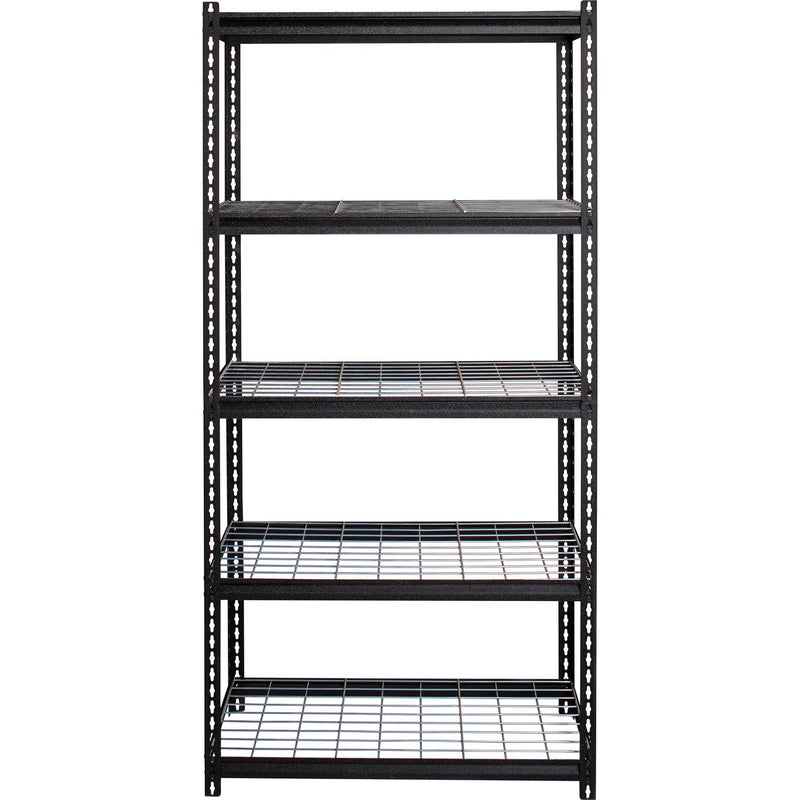 Lorell Shelving, Wire, Boltless, 2300 lb. Cap, 36"x18"x72", Black (LLR99929) Each