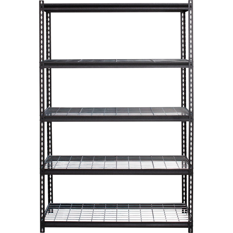 Lorell Shelving, Wire, Boltless, 2300 lb. Cap, 72", x 48" x 18" Depth, Black (LLR99930)