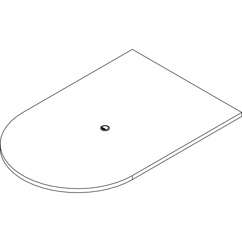 Lorell Tabletop, Half-racetrack, Modular, 72"x48"x1-1/2", Espresso (LLRPOC4872ES) Each