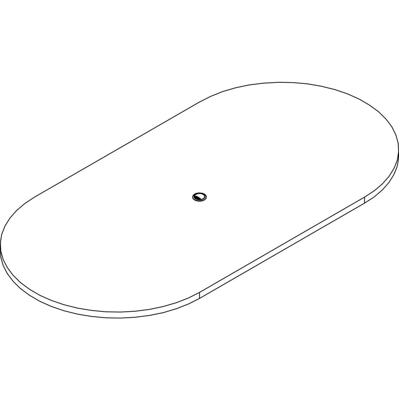Lorell Tabletop, Racetrack, Standalone, 96"x48"x1-1/2", Espresso (LLRPRT4896ES) Each