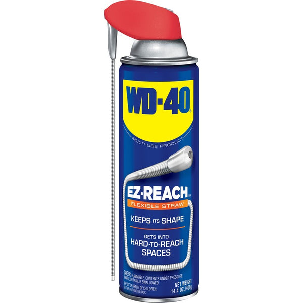 WD-40 Lubricant Spray, 14.4 oz Aerosol Can w/EZ Reach Straw (WDF49019) Each