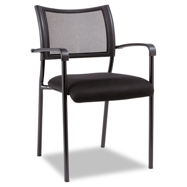 Alera® Alera Eikon Series Stacking Mesh Guest Chair, 20.86" x 24.01" x 33.07", Black Seat, Black Back, Black Base, 2/Carton (ALEEK43ME10B)