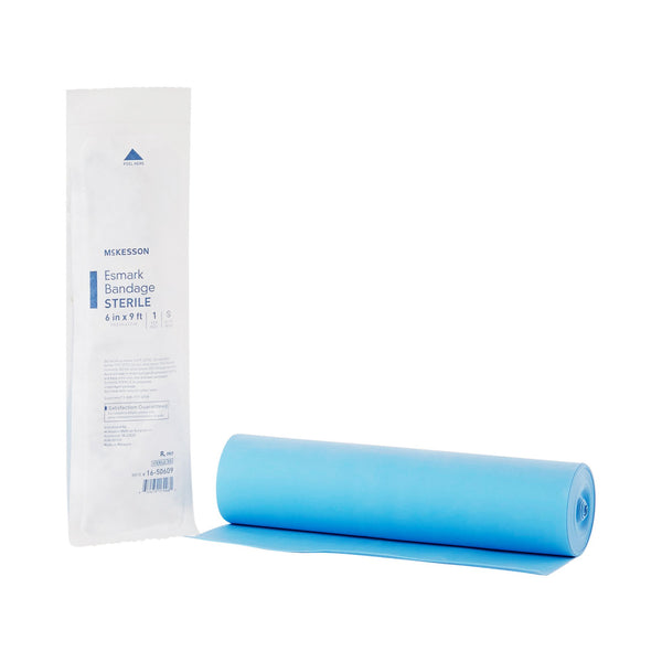 McKesson Esmark Compression Bandage 6 Inch X 3 Yard No Closure Blue Sterile High Compression (372746_EA) 1/EA