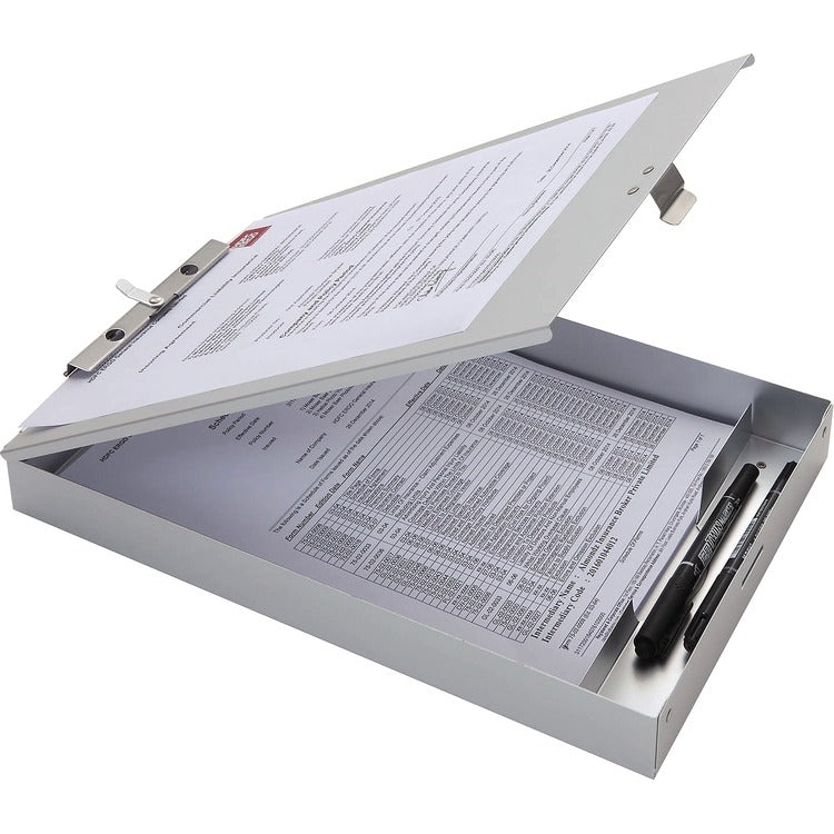 Business Source Clipboard, Storage, 9-1/5"x1-1/2"x14", Silver (BSN49262) Each