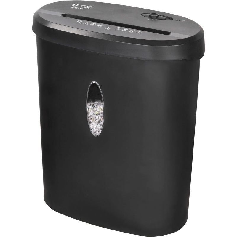 Business Source Shredder, P3 Cross-cut, 12-sheet Cap, 14-3/8"x7-3/4"x17", Black (BSN70121) Each