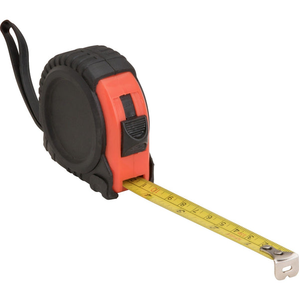 Genuine Joe Tape Measure, Imperial, 12', 1-1/4"Wx2-1/2"Lx2-2/5"H, Black/Red (GJO11972) Each