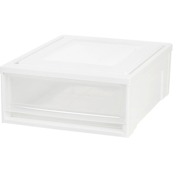 IRIS Stacking Drawer, 22QT, 15-3/4"Wx19-3/5"Lx7"H, 4/CT, White (IRS129770) Case of 4