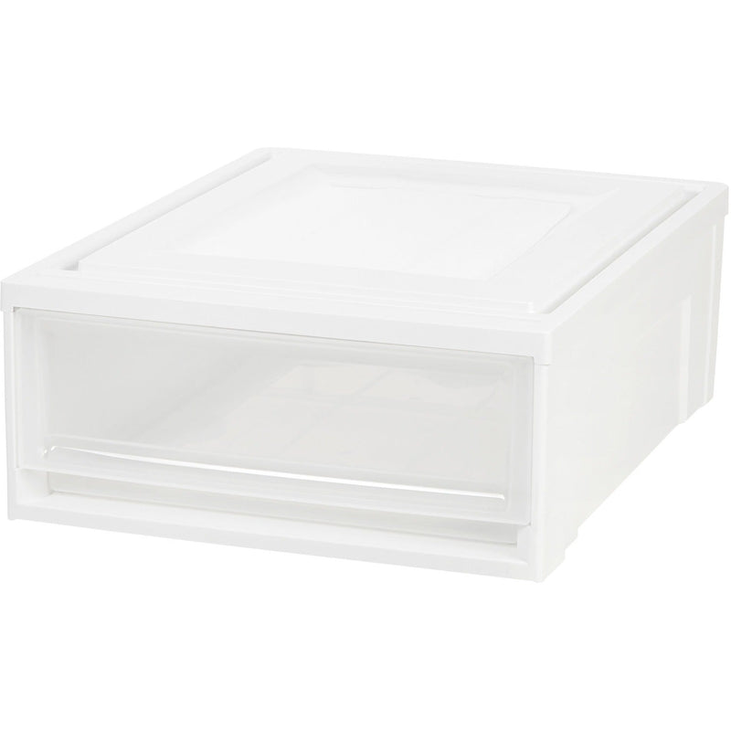 IRIS Stacking Drawer, 22QT, 15-3/4"Wx19-3/5"Lx7"H, 4/CT, White (IRS129770) Case of 4