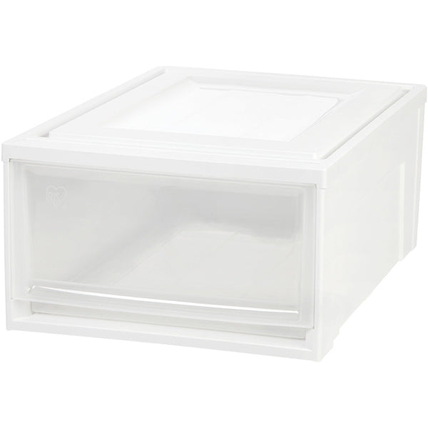IRIS Stacking Drawer, 30.88QT, 15-3/4"Wx19-3/5"Lx9"H, 3/CT, White (IRS129771) Case of 3