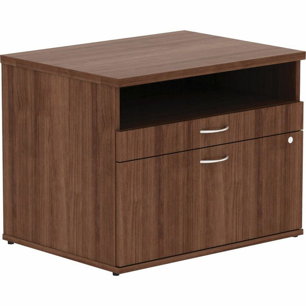 Lorell File Cabinet Credenza, Open Shelf, 29-1/2"x22"x23-1/8", Walnut (LLR16231)