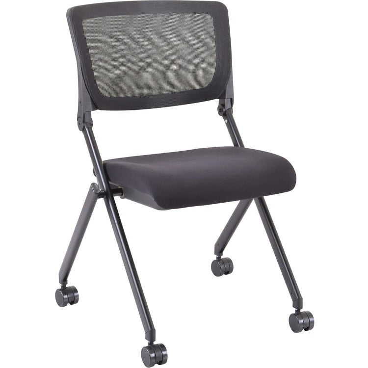 Lorell Nesting Chairs, Mobile, 20-1/4"x22-7/8"x35-3/8", 2/CT, Black (LLR41846)