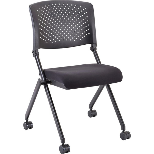 Lorell Nesting Chairs, Mobile, 24-3/8"x22-7/8"x35-3/8", 2/CT, Black (LLR41848)