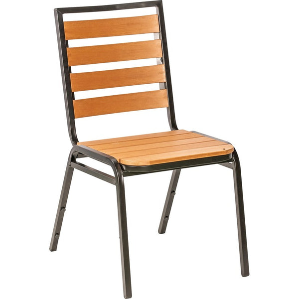 Lorell Chair, Outdoor, 18-1/2"Wx23-1/2"Lx35-1/2"H, 4/CT, TK/BK (LLR42685)