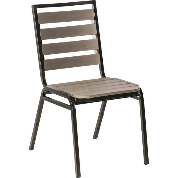 Lorell Chair, Outdoor, 18-1/2"Wx23-1/2"Lx35-1/2"H, 4/CT, CCL/BK (LLR42687)