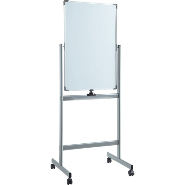 Lorell Whiteboard Easel, Double-Sided, Magnetic, 27-1/2"x70" (LLR52567)