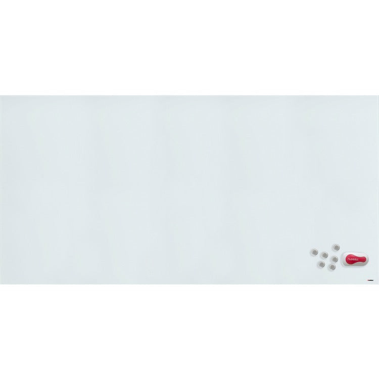 Lorell Dry-Erase Board, Glass, Magnetic, 96"Wx1/10"Lx48"H, White (LLR55661)