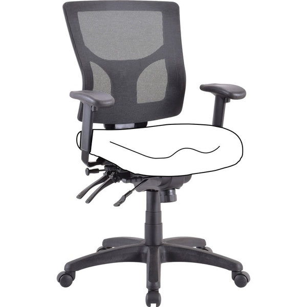 Lorell Chair Frame, Mid-Back, 26-3/4"x26"x35-7/8"-39-3/8", Black (LLR62003)