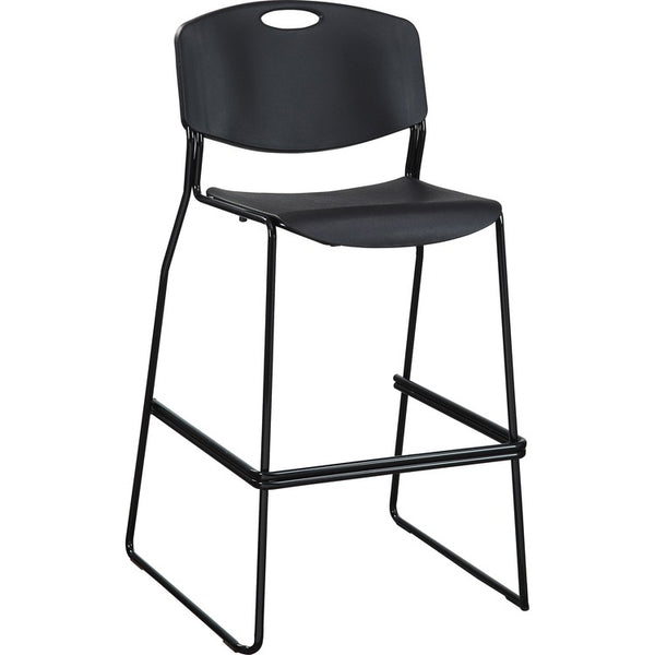 Lorell Chair, Bistro, Hvy-dty, 250 lb Cap, 24"x26"x44-1/8", 2/CT, Black (LLR62535)