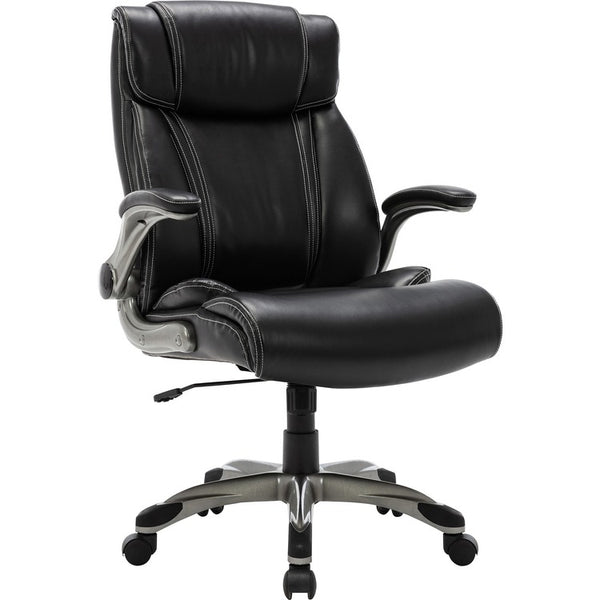 SOHO Chair, Bonded Leather, 24-1/2"Wx26-2/5"Lx40-1/10"H, Black (LLR81803)