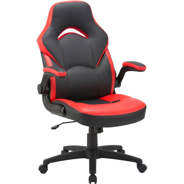 Lorell Chair, Gaming, High-Back, 20-1/2"Wx28"Lx47-1/2"H, Red/Black (LLR84387)