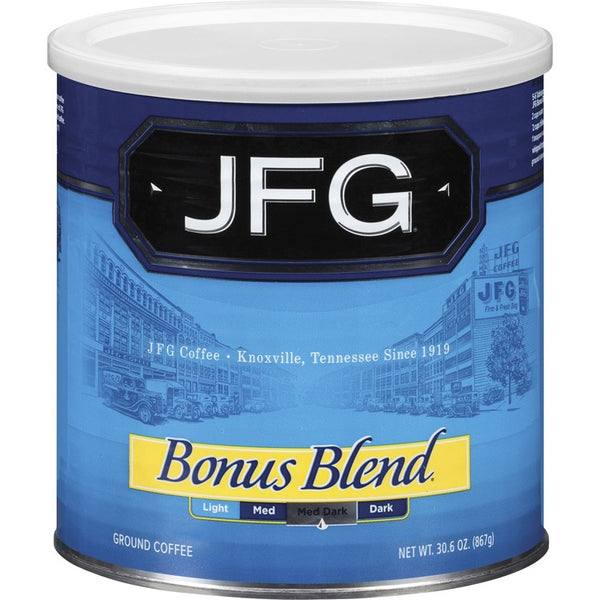 JFG Coffee, Bonus Blend, Preground, 30.6 oz. (NCF100413) Each