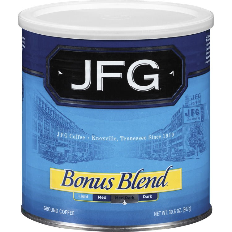 JFG Coffee, Bonus Blend, Preground, 30.6 oz. (NCF100413) Each