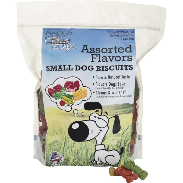 Office Snax Doggie Biscuits, Assorted, 4 lb Bag (OFX00612) Each