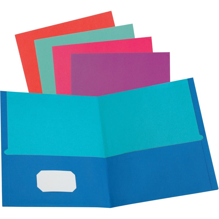 Oxford Folder, Twin-Pocket, 1/10"Wx11-3/4"Lx9-2/5"H, 50/BX, Assorted (OXF52074) Box of 50