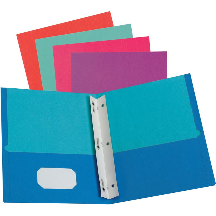 Oxford Folder, Twin-Pocket, Fastener, 1/10"x11-3/4"x9-2/5", 50/BX, Assorted (OXF52076) Box of 50