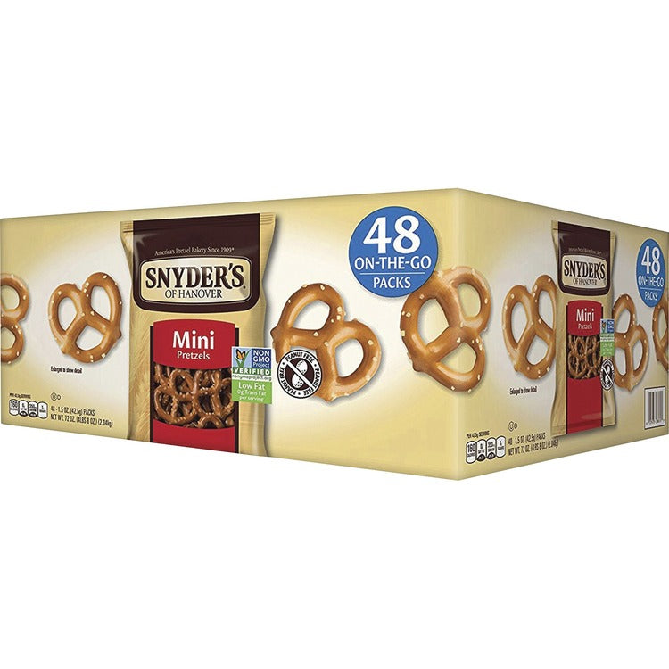 Snyder's Mini Pretzels, 1.5 oz, 48PK/BX (SNY088150) Case of 48