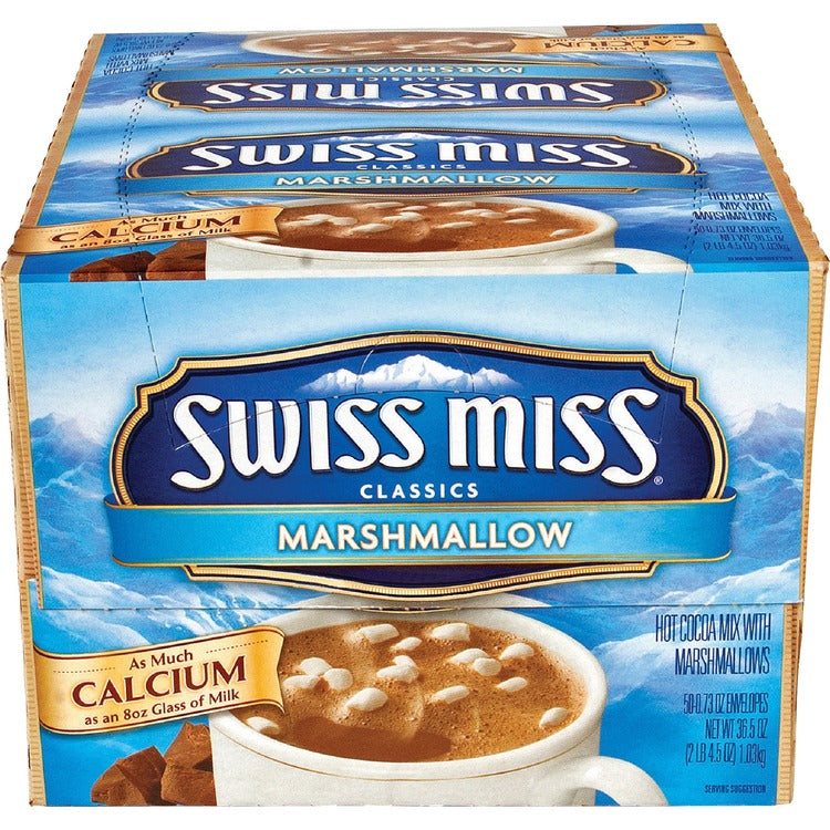 Swiss Miss&reg; Hot Cocoa Mix, 0.73 oz. Packets, 50/BX, Marshmallow (SWM47492) Box of 50